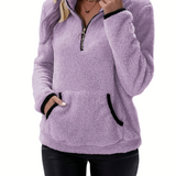 Rosely | Pulover iz Borg flisa s polnim zadrgo