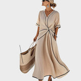 Ema - Poletna črtasta obleka