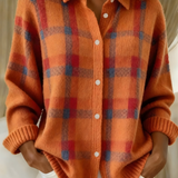 Anna™ | Pleten cardigan s karo vzorcem