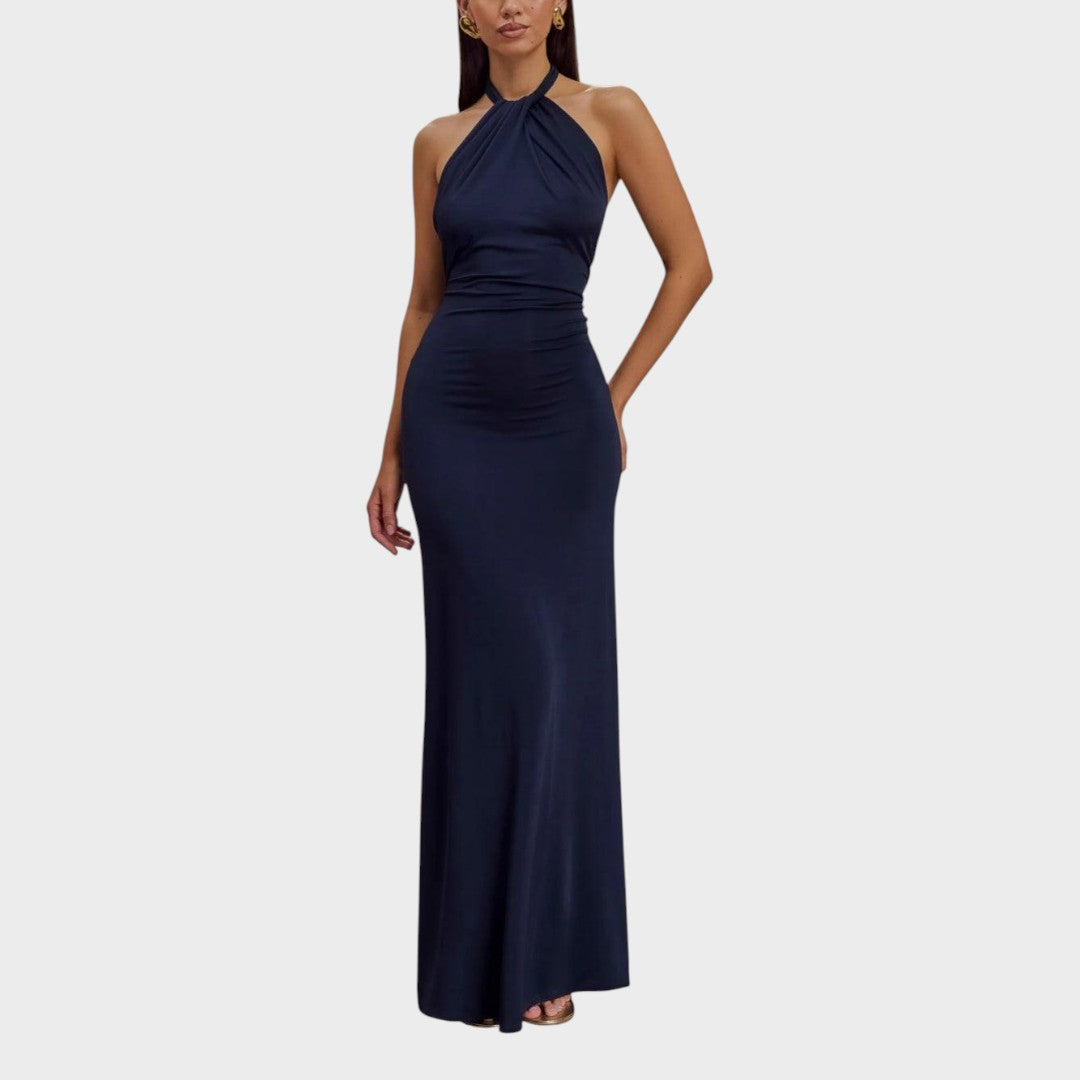 Milica - Slinky Halter Maxi Dress