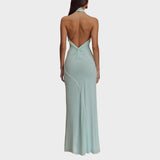 Milica - Slinky Halter Maxi Dress