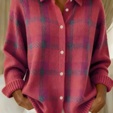 Anna™ | Pleten cardigan s karo vzorcem