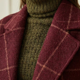 AVA | Kariran dolg plašč po meri