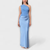 Luna - Asymmetrical Satin Dress
