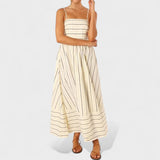 Isabel - Dolga črtasta obleka