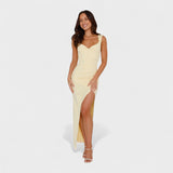 Constança - Elegantna dolga obleka z odprtim hrbtom