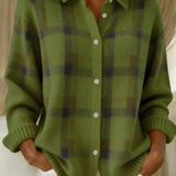 Anna™ | Pleten cardigan s karo vzorcem