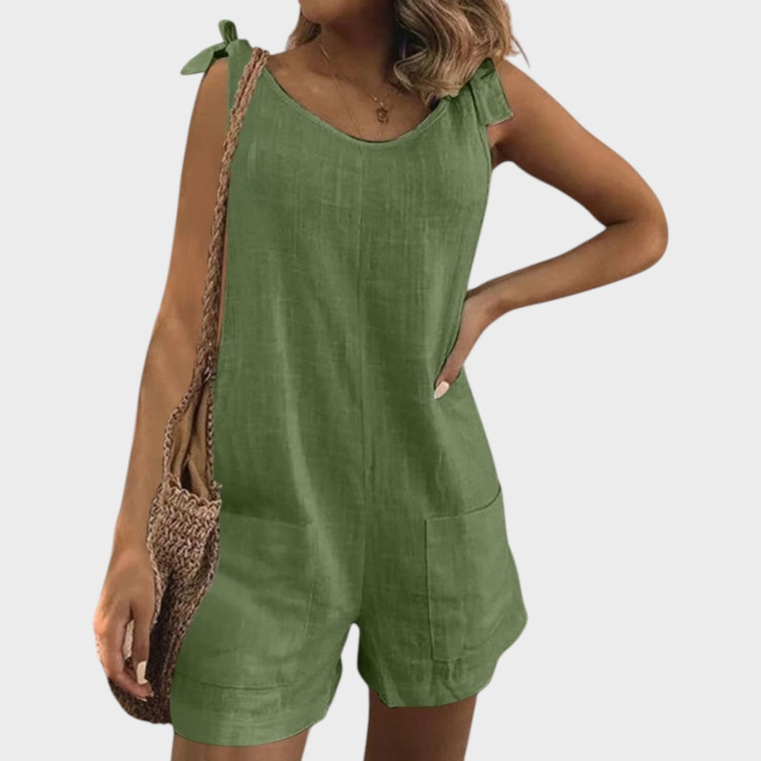 Petra - Kombinezon z vezalkami na ramenih in žepi