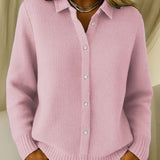 Sigrun | Klasičen Pleteni Kardigan s Gumbi