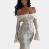 Rosalie - Maxi õlgadega kleit