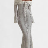 Rosalie - Maxi õlgadega kleit