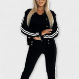 Ženski Športni Komplet: Jakna, Telovnik in Hlače za Prosti Čas