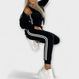 Ženski Športni Komplet: Jakna, Telovnik in Hlače za Prosti Čas