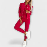 Ženski Športni Komplet: Jakna, Telovnik in Hlače za Prosti Čas