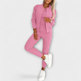 Ženski Športni Komplet: Jakna, Telovnik in Hlače za Prosti Čas