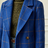 AVA | Kariran dolg plašč po meri