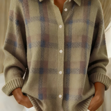 Anna™ | Pleten cardigan s karo vzorcem