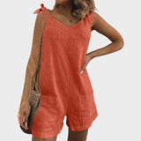 Petra - Kombinezon z vezalkami na ramenih in žepi