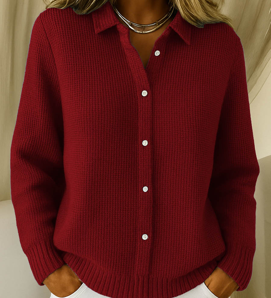 Sigrun | Klasičen Pleteni Kardigan s Gumbi