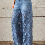 Britta | Ženske kavbojke z čipko in patchworkom