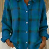 Anna™ | Pleten cardigan s karo vzorcem