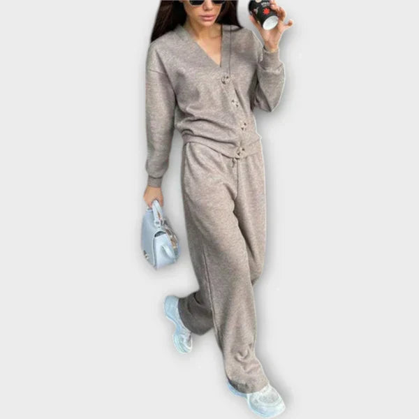 Danutė Komplet za Prosti Čas: Bluza z Dolgimi Rokavi in Hlače