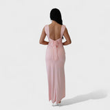 Constança - Elegantna dolga obleka z odprtim hrbtom