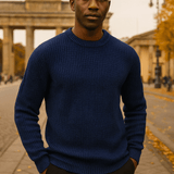 Bastian | Stilska pulover z okroglo ovratnikom za moške