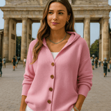 Felicia | Trendy pletena jakna s kapuco