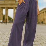 Antonina | Dolge hlače iz bombaža in platna