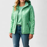 Tjaša – Elegantna vetrovka z botaničnim vzorcem