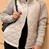 Therese | Jakna z zadrgo iz pletenega patchworka