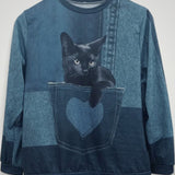 Irina | Eleganten pulover za ženske z igrivim motivom mačke