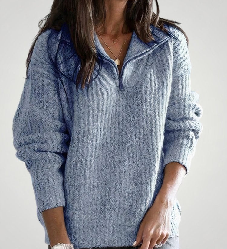 Adelina | Eleganten pulover z zadrgo za udobje