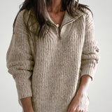 Adelina | Eleganten pulover z zadrgo za udobje