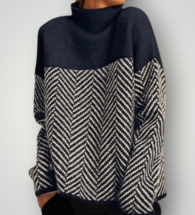 Inga | Eleganten pulover z visokim ovratnikom za stilne ženske