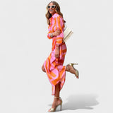 Matea - Dolga Barvita Obleka