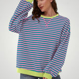 Ilsa | Črtast Oversized Pulover za Udobje