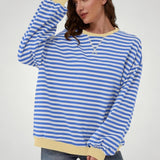 Ilsa | Črtast Oversized Pulover za Udobje