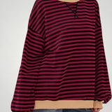 Ilsa | Črtast Oversized Pulover za Udobje