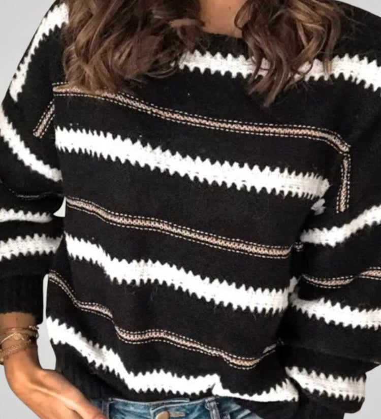 Leonie-Marie | Črtast pulover z elegantnim krojem