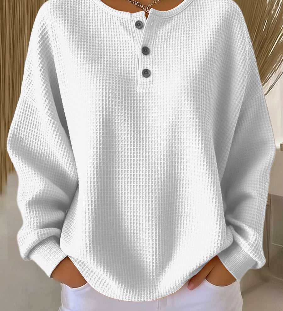 Helle™ | Vafeljasto Pletena Udobna Majica