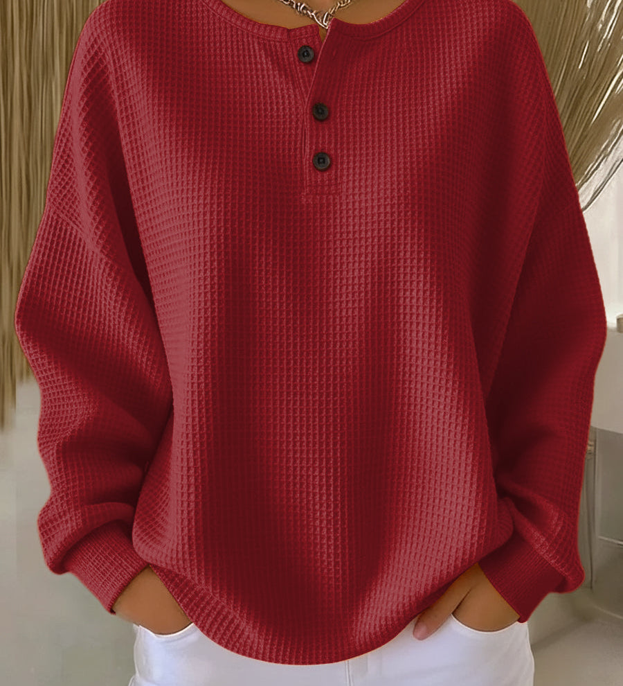 Helle™ | Vafeljasto Pletena Udobna Majica