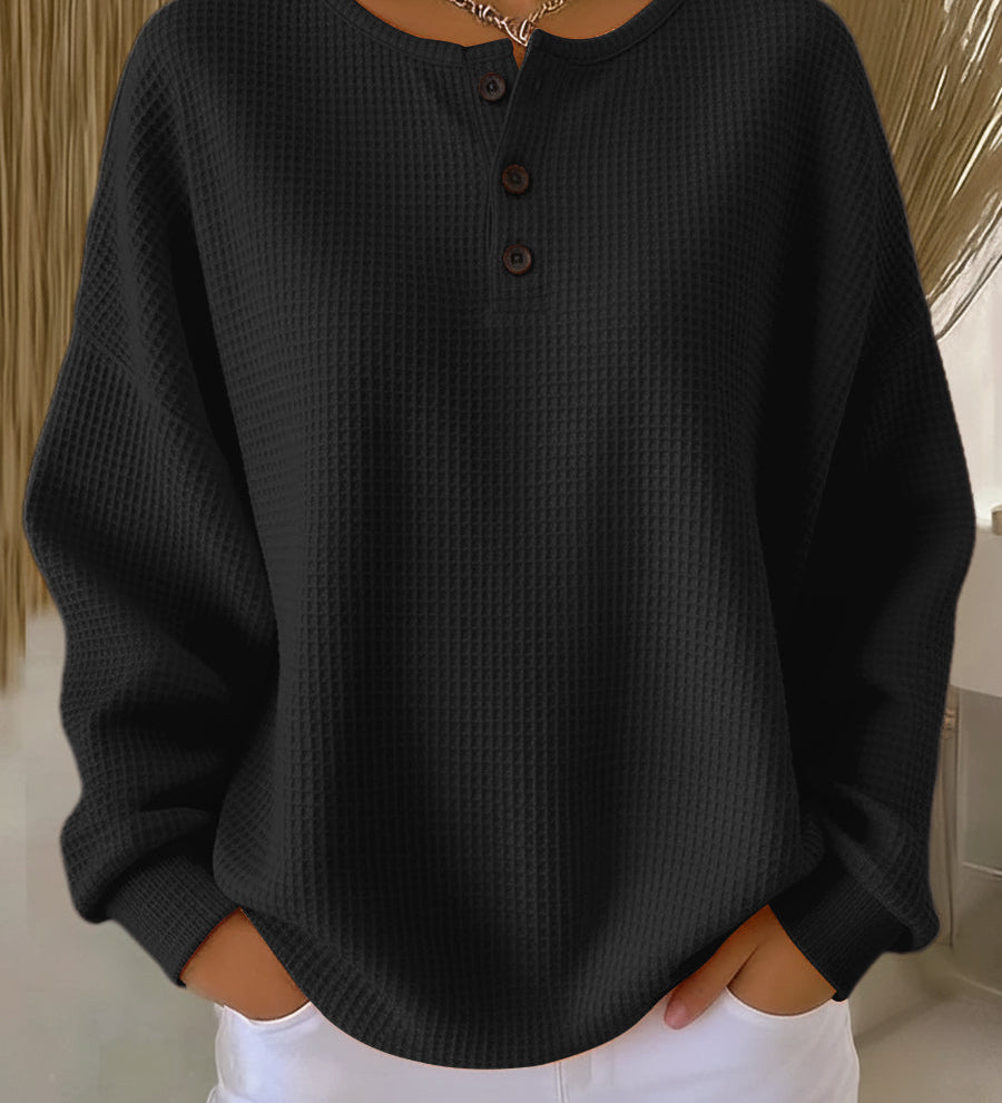 Helle™ | Vafeljasto Pletena Udobna Majica