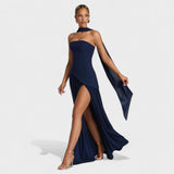 Hana - Elegantna dolga obleka s sofisticiranim krojem