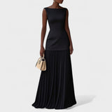 Jelena - Luksuzna dolga brezrokavnik obleka