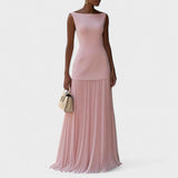 Jelena - Luksuzna dolga brezrokavnik obleka