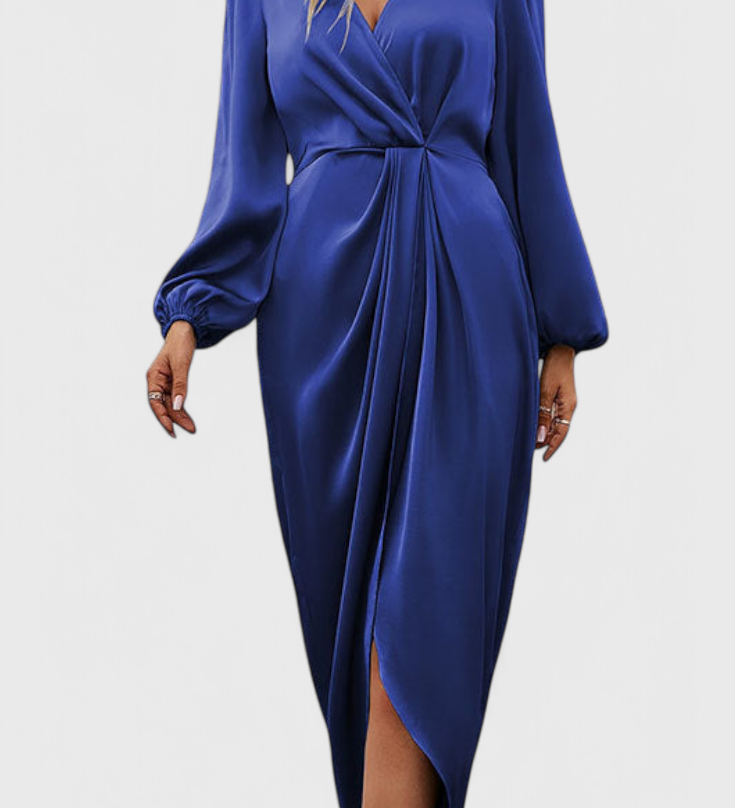 Giada - Elegantne Pikk Kleit V-avaga ja Küljelõhkega