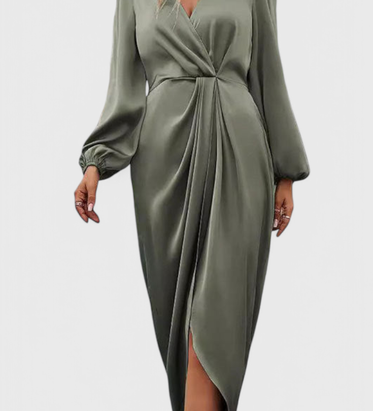 Giada - Elegantne Pikk Kleit V-avaga ja Küljelõhkega