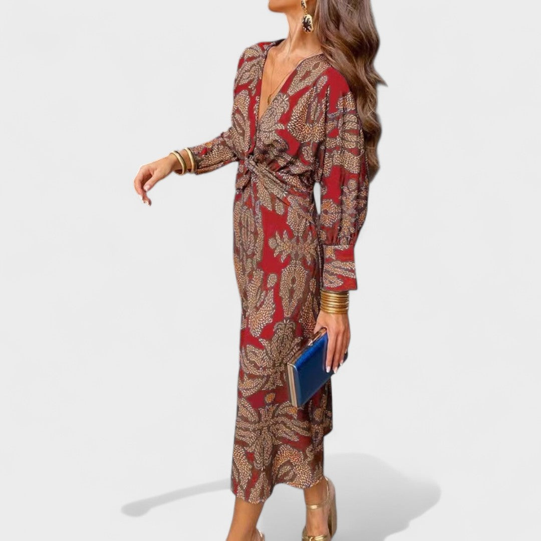 Vesna - Midi Dress with V-Neck